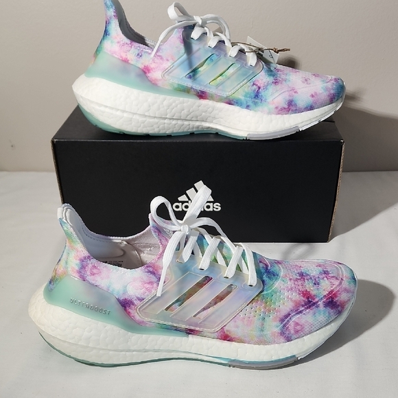 Adidas Purple and Blue Sneakers with Boost Cushioning - Picture 1 of 10